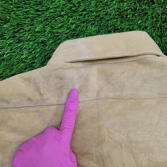 Vintage 70s LEE Chamois Button Shirt Medium 21x26 Beige - Picture 3 of 12